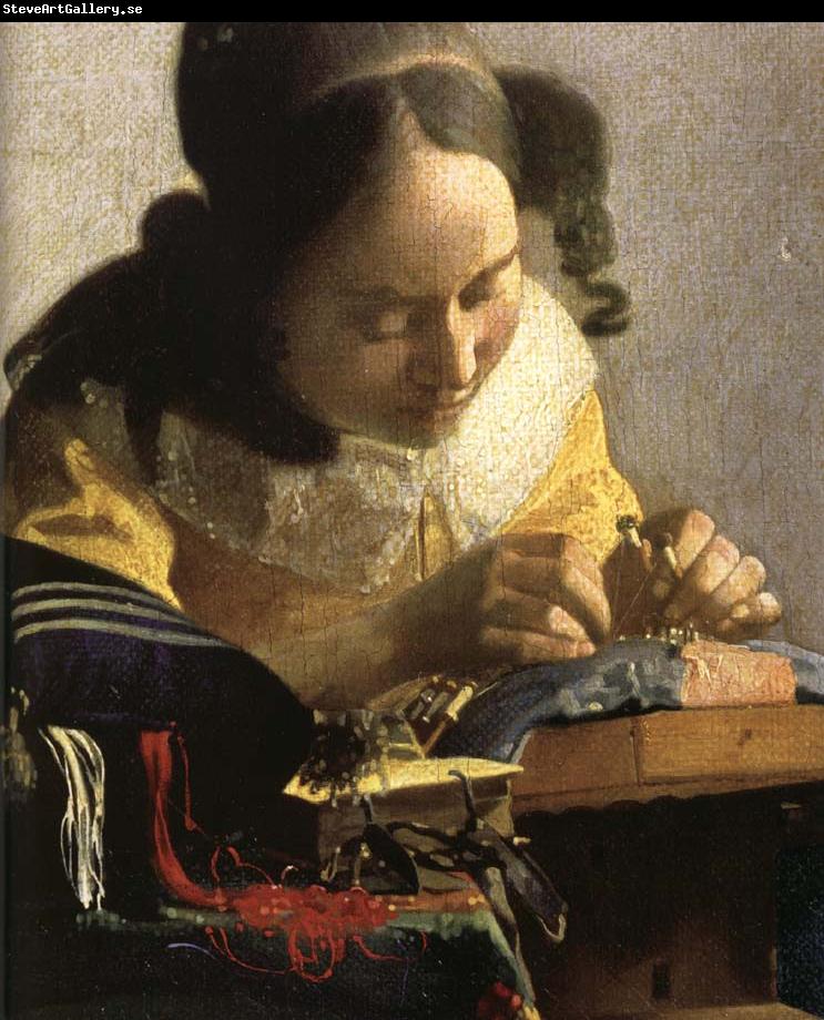 Jan Vermeer Details of The Lacemaker